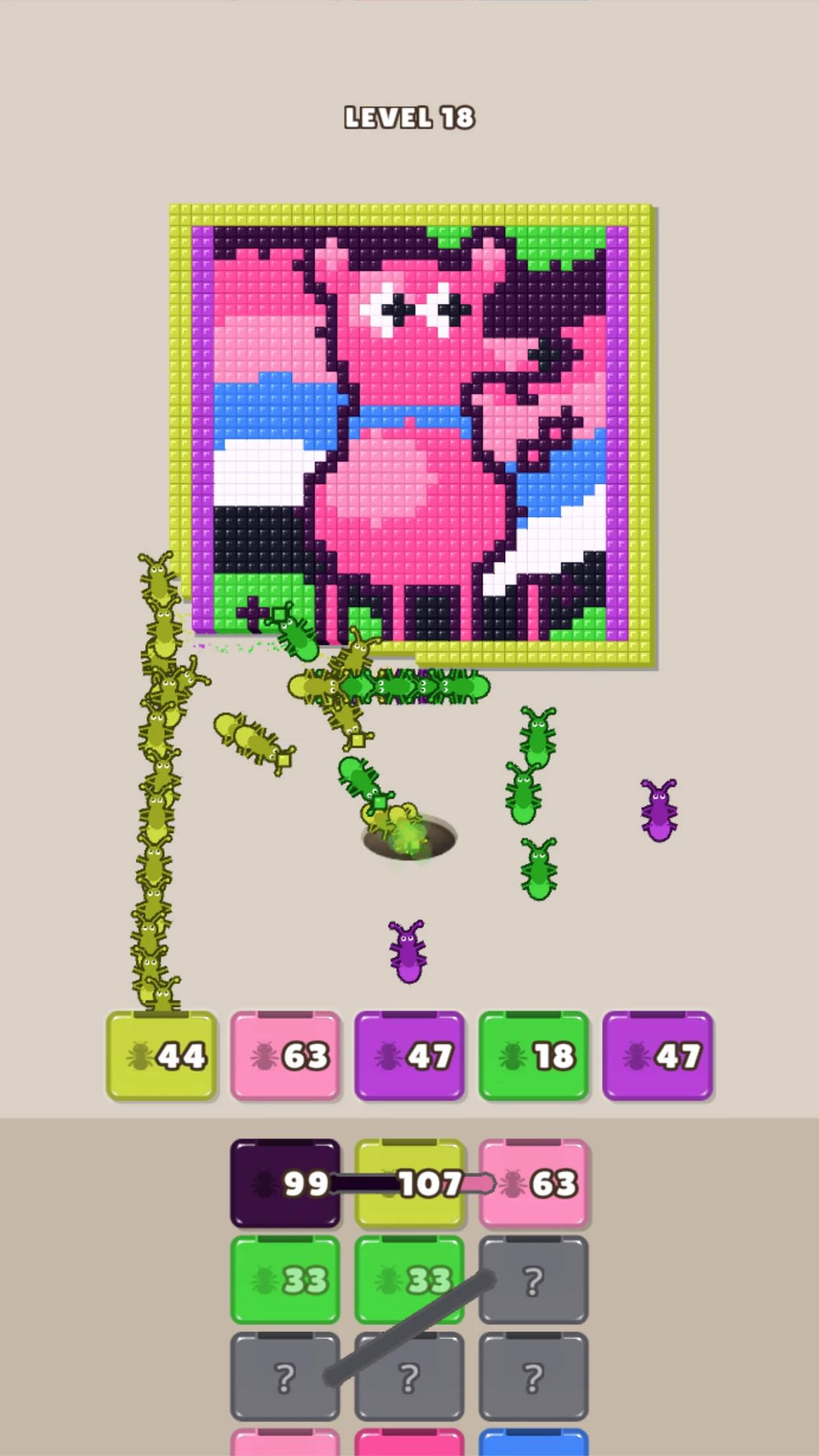 Ants Flow: Pixel Color Puzzle! screenshot
