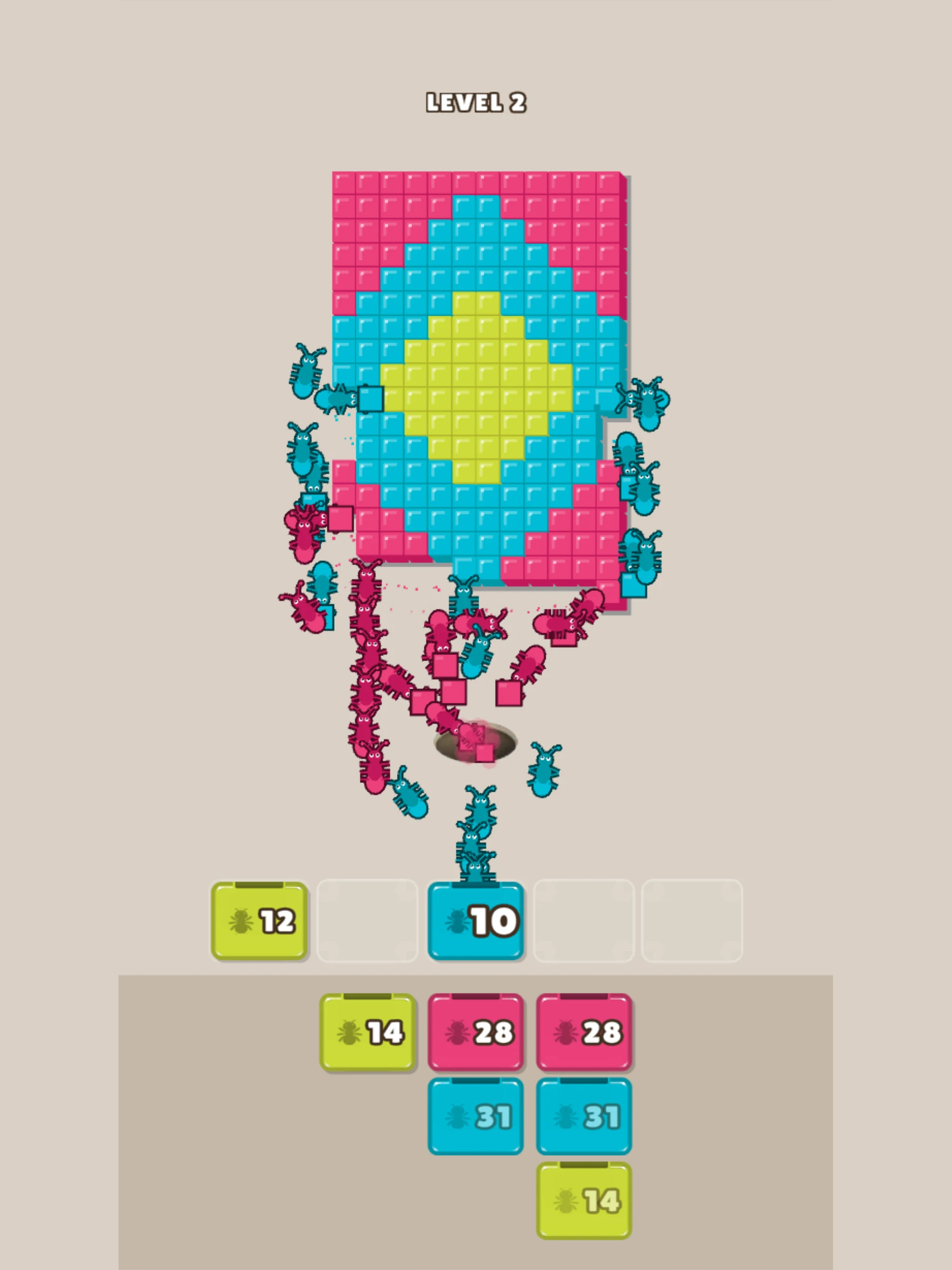Ants Flow: Pixel Color Puzzle! screenshot