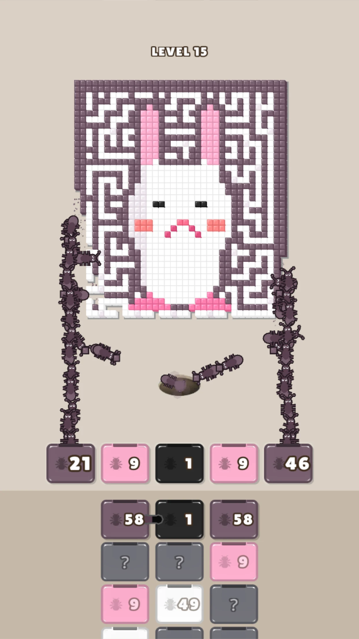 Ants Flow: Pixel Color Puzzle! screenshot