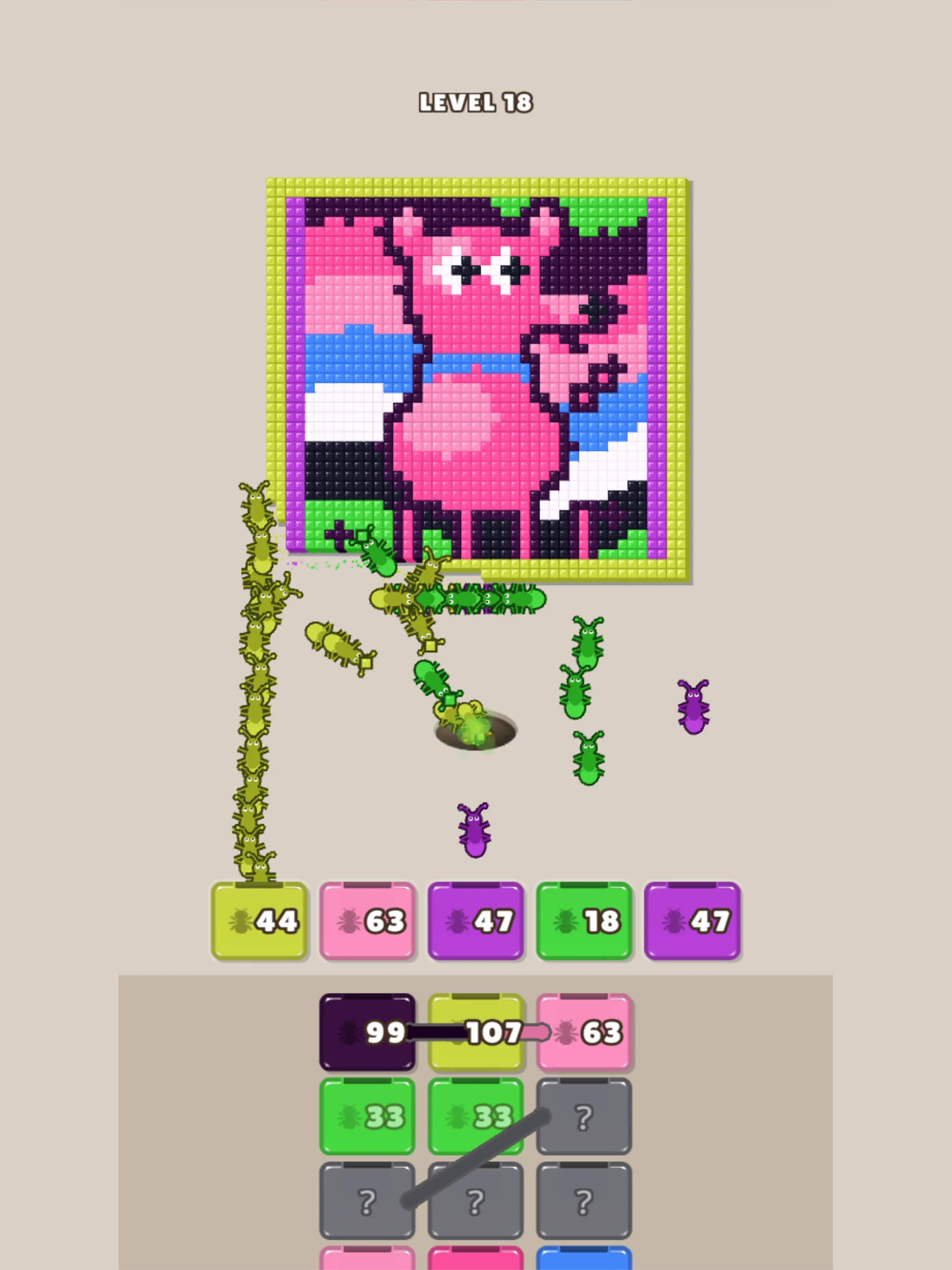 Ants Flow: Pixel Color Puzzle! screenshot