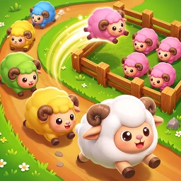 أيقونة لغز فرز الألوان - Sheep gogo